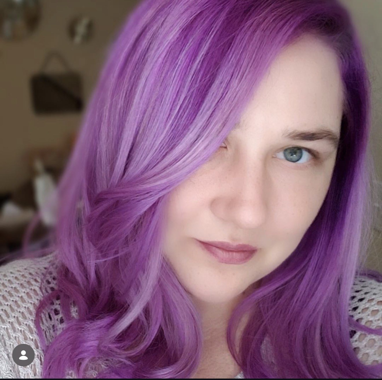 Pink and purple color hairstyle